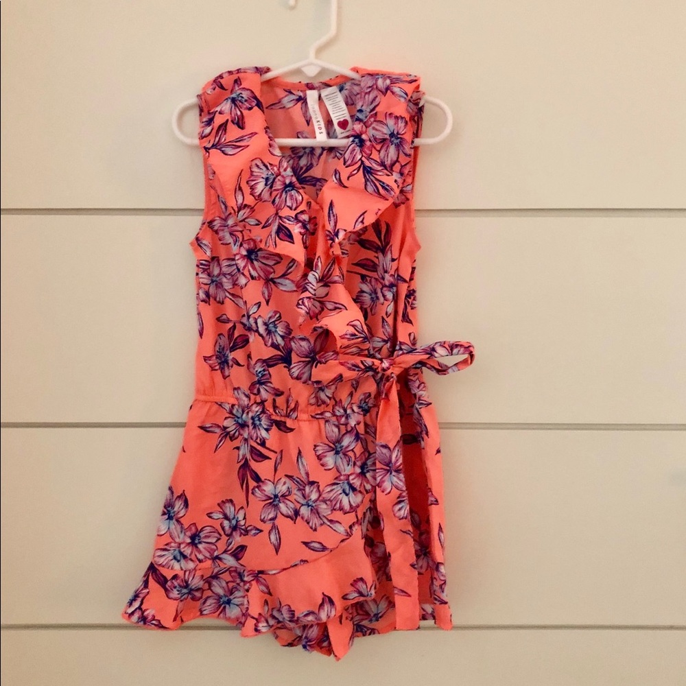 Orange floral skorts